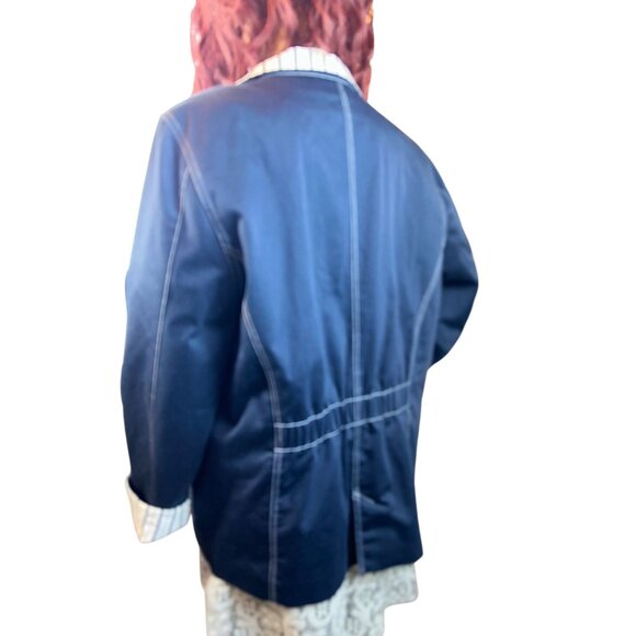 Alfred Dunner Casual Nautical Style Jacket in Navy/White Size 14 - Picture 6 of 6